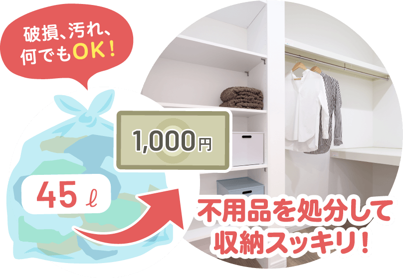 不用品を処分して収納スッキリ！